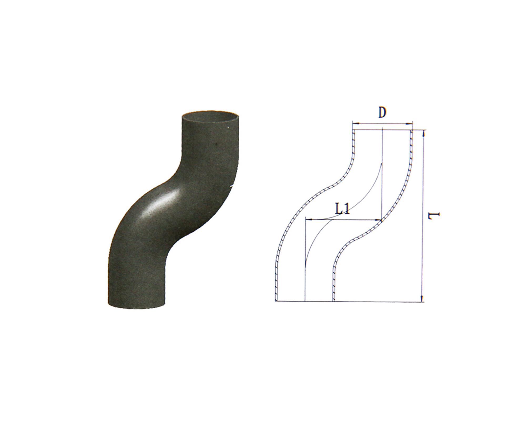 W1 Offset Bend product photograph and diagram