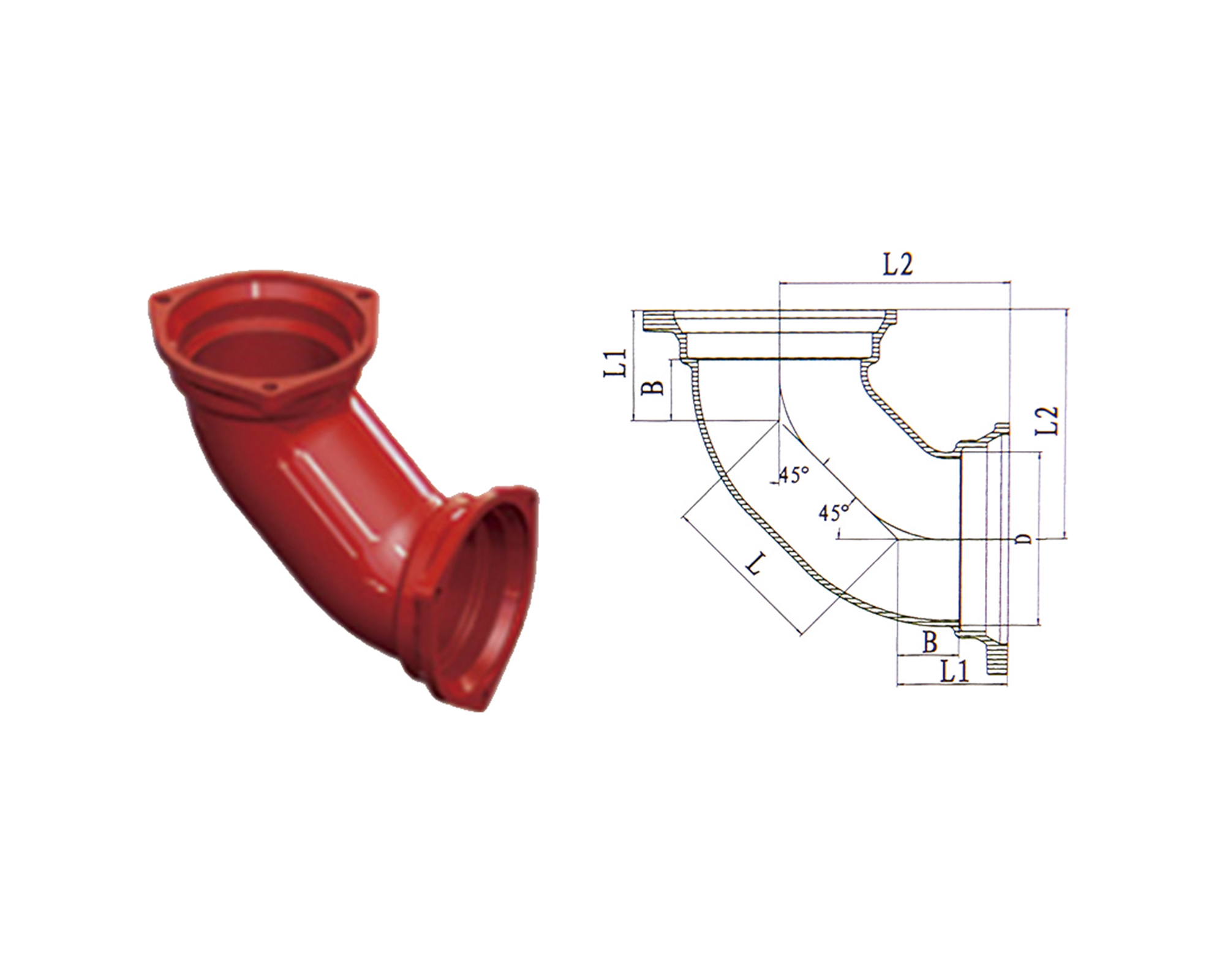B-Type Double 45° Bend product view