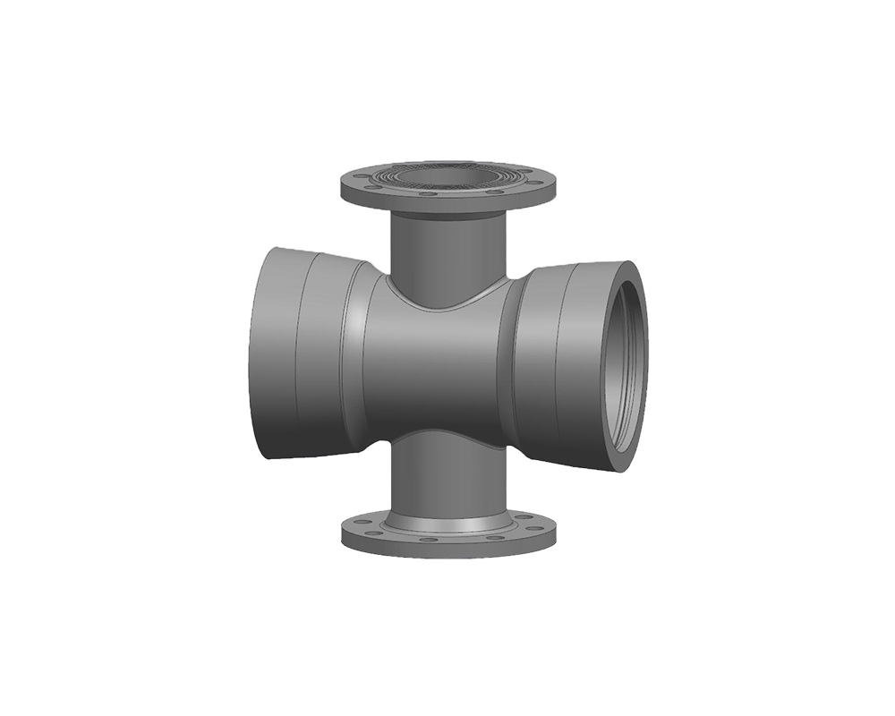 Double-Socket Double-Flanged Cross product photograph