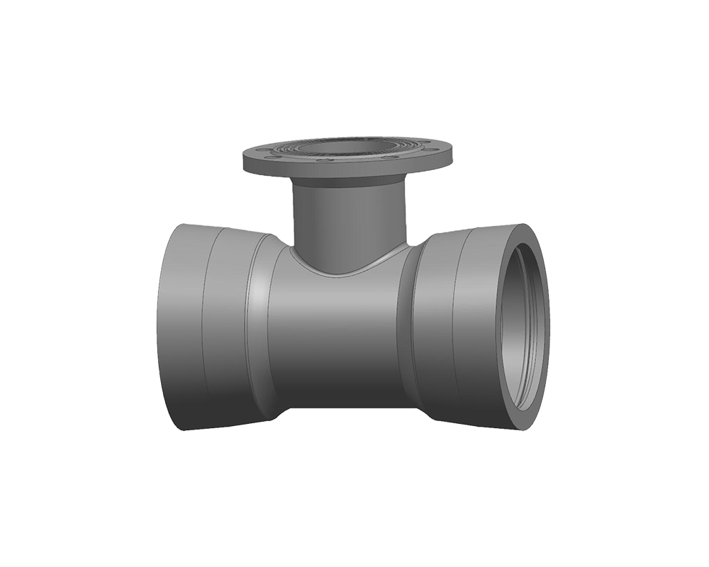 Double-Socket Tee with Flanged Branch product photograph