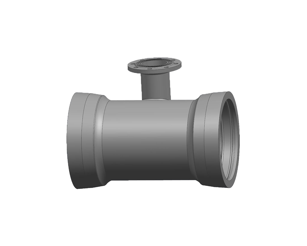 Double-Socket Tee with Flanged Branch and Base product photograph
