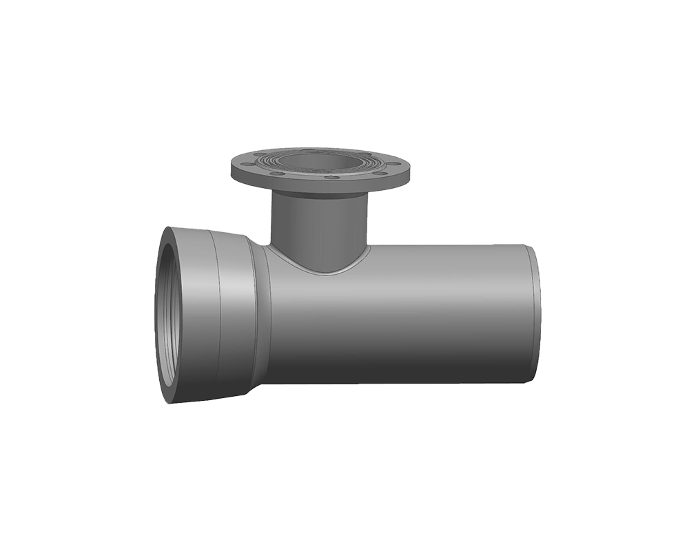 Socket-and-Spigot Tee with Flanged Branch product photograph